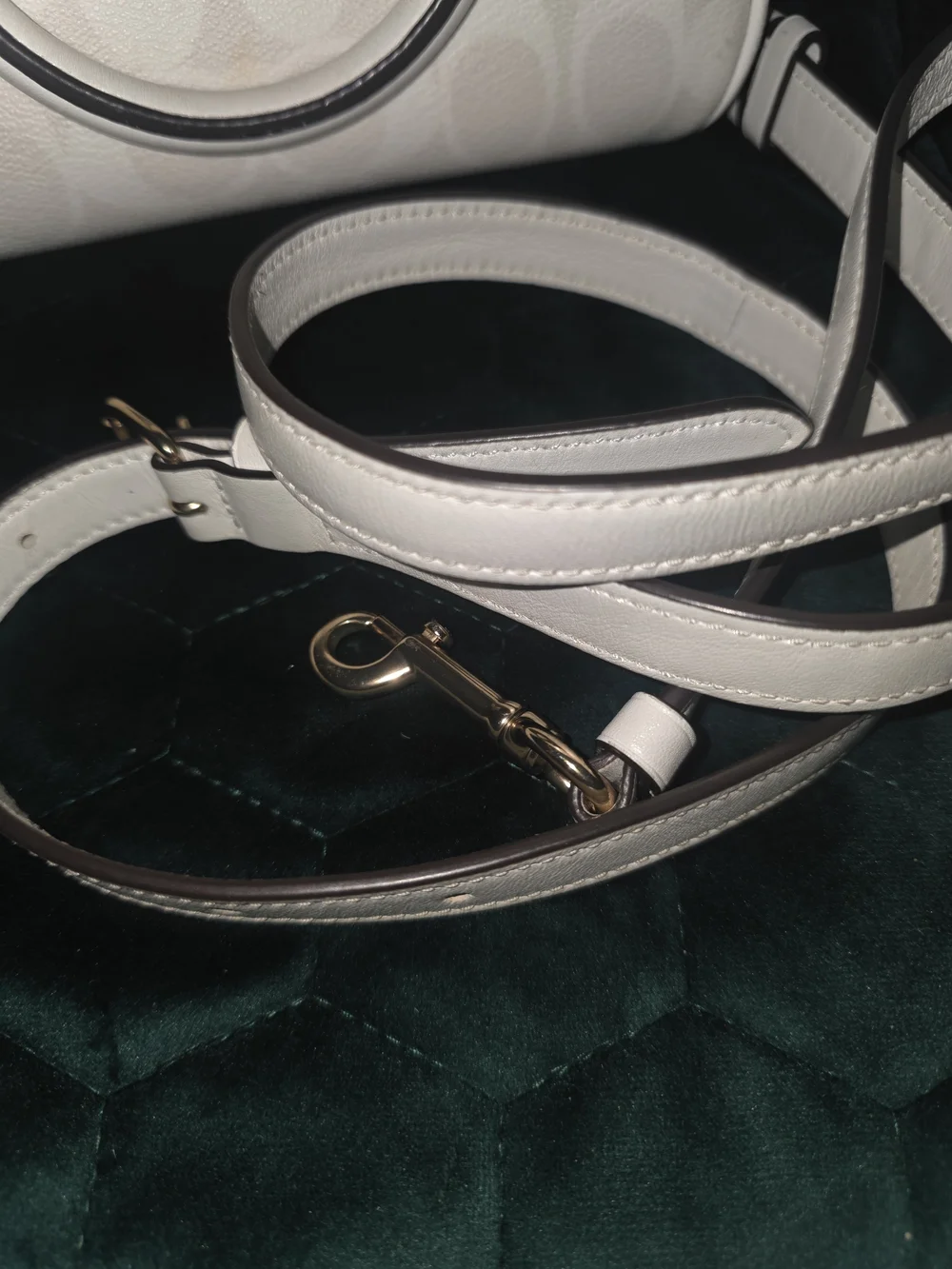 Coach Sydney Satchel Glaxier White Signature Dome Satchel Bag Purse